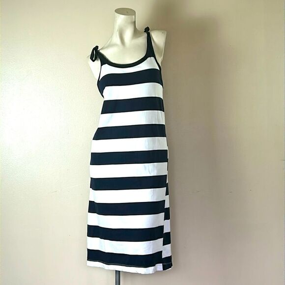 Dresses & Skirts - Womens ZARA stripped tank dress size medium cotton midi summer lounge sleeveless